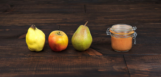 Compote pomme/poire/coing en conserve