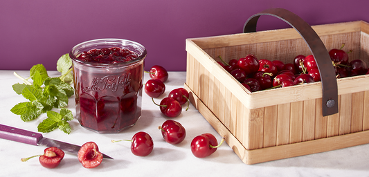 Confiture de cerises à la menthe