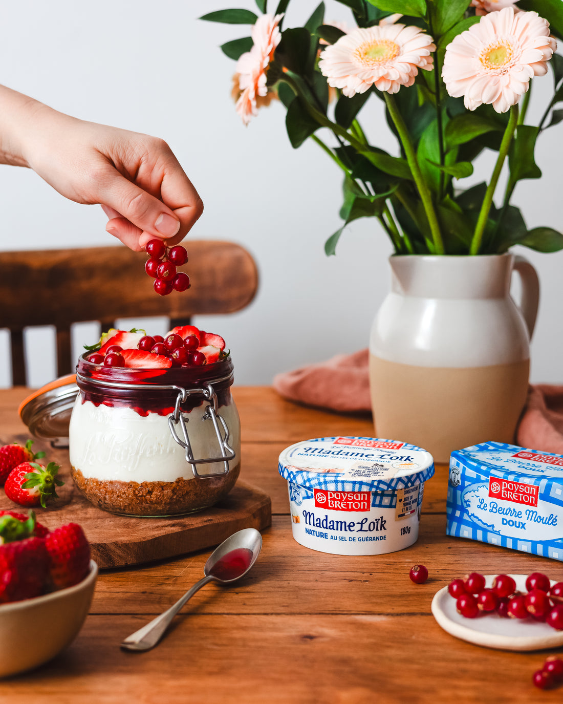 Cheesecake sans cuisson aux fruits rouges